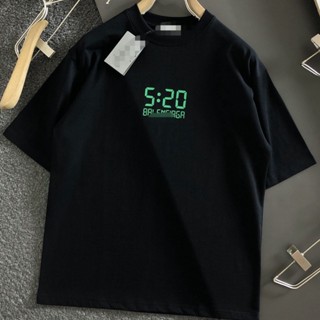 Tag + label Balenciaga tide brand 2022 new cotton simple printing men and women with the same round neck short-slee_04