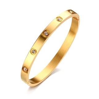 Vnox สร้อยข้อมือ กําไลข้อมือ ชุบทอง 14K ประดับเพทาย คริสตัล …