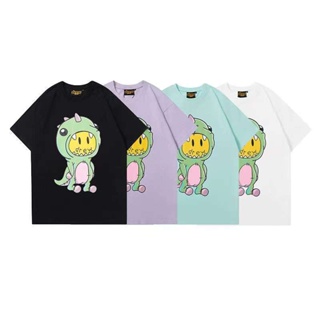 Drew House Smiley T-shirt Printing Color LOGO O-Neck Short Sleeve Men Women High Quality Cotton Top Tees Oversize S_03