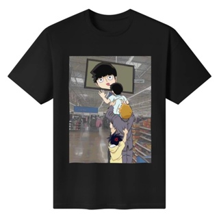 Mob Psycho 100 Manga Oversized T Shirt for Men Anime Tshirt Cotton Tops Tees Unisex_08
