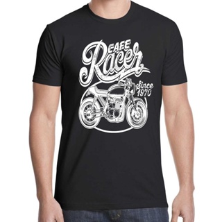 เสื้อยืด พิมพ์ลาย Moto Cafe Racer Old School ของขวัญวันพ่อ สําหรับผู้ชาย