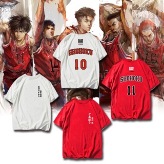 Slam Dunk Xiangbei Wuhu Sports Pure Cotton t-Shirt Sakuragi Flower Road Rukawa Kaede Plus Size Short-Sleeved t-_09