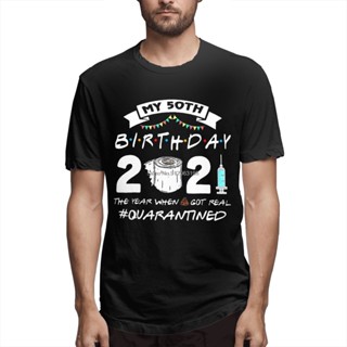 เสื้อยืดคอกลม ผ้าฝ้าย พิมพ์ลาย Born In 1971 My 50Th Birthday Year If Got Real Quarantined สําหรับผู้ชาย