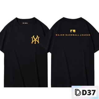 พร้อมส่ง  D37-เสื้อผู้ชาย/ผู้หญิง Mbl เสื้อยืดแขนสั้น ผ้าฝ้าย พิมพ์ลาย New York สําหรับผู้ชาย และผู้หญิง_1