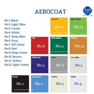 AEROCOAT สีทาฉนวน 3.7 L. สีเขียวเข้ม Deep Green No.9