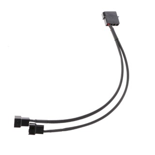 R* สายเคเบิลอะแดปเตอร์ขยายพัดลม 4-Pin Molex Male to 3-Pin 4-Pin PWM 27 ซม.