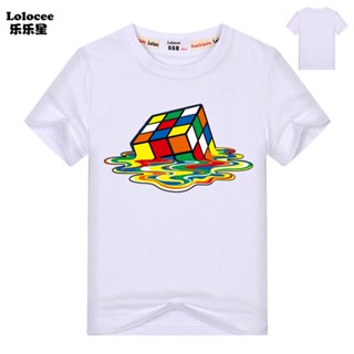 เสื้อยืดทฤษฎีบิ๊กแบงเด็ก Magic Square แขนสั้น Sheldon Cooper Tops Rubik S Cube Tee Shirt_02