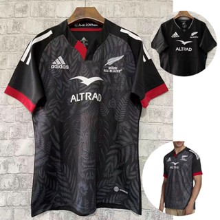 เสื้อกีฬารักบี้ ลายทีมชาตินิวซีแลนด์ Maori Rugby สีดํา 2022 2023