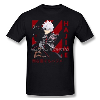 Lyzh เสื้อยืดคอกลม ผ้าฝ้าย 100% พิมพ์ลายอนิเมะ Arifureta Hajime Nagumo Tio Klarus สําหรับผู้ชาย