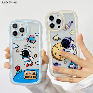 Xiaomi Redmi Note 11 11S 11T Plus Pro Pro+ 5G สำหรับ Case Cartoon Cosmonaut เคส เคสโทรศัพท์ เคสมือถือ Full Cover Soft Clear Phone Case Shockproof Cases【With Stand】