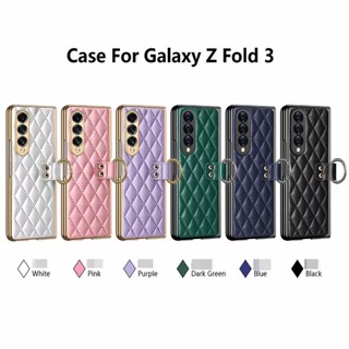 เคสโทรศัพท์มือถือหนัง PU ฝาพับ พร้อมแหวนขาตั้ง หรูหรา สําหรับ Samsung Galaxy Z Fold 3 Z Fold 4 5G Samsung Galaxy Z Fold 4 Samsung Fold 3