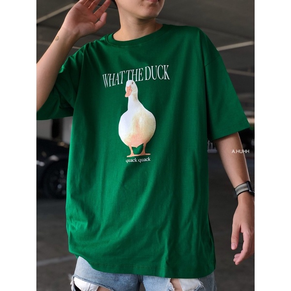 เสื้อยืด freesize ลาย what the duck (เป็ด)