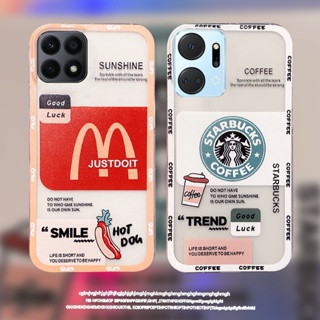 ใหม่ เคสโทรศัพท์มือถือ ซิลิโคนนุ่ม ใส กันกระแทก ลายกาแฟ McDonalds สําหรับ Honor X7a X8a X9a X5 5G 4G 2023