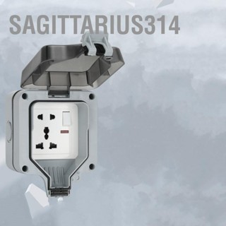 Sagittarius314 ซ็อกเก็ตกันน้ำกลางแจ้ง IP66 ความต้านทานการกัดกร่อน Anti Splashing Wall Mounted Patio Outlet สำหรับสวน