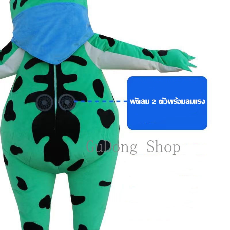 ของเล่นบทบาทสมมุติ ชุดตุ๊กตากบ ตุ๊กตากบเป่าลม เสื้อผ้าตุ๊กตาวิญญาณคางคกการ์ตูนสุทธิคนดังcroakingสูทเหมาะกับใส่เล่นบนเวที - รูปที่ 2