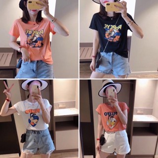  ขายดี เสื้อยืดผ้าคอตตอน ทรงหลวมๆ สกรีนลาย POPEYE กับ PLUTO น่ารักมาก [A17]_03