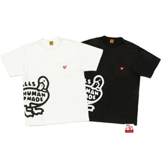 HUMAN MADE POCKET T-SHIRT Side Duck Love Pocket Printed Cotton Short Sleeve T-Shirt_01