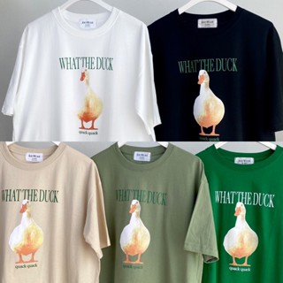 Oversize duck T-Shirt What the by AnyWear Cotton1 Fabric Comfortable To Wear Minimalist Freesize_03