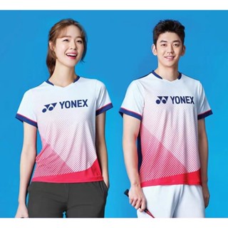 ใหม่ YONEX เสื้อผ้าแบดมินตัน ผู้ชายและผู้หญิง แขนสั้น เสื้อกีฬา เสื้อเทนนิส ดูดซับเหงื่อ เสื้อเกมสําหรับเด็ก