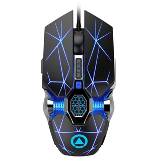 NEWMINE เมาส์ไร้เสียง เมาส์สำนักงาน RGB Gaming Mouse