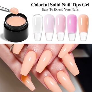 MEET ACROSS เจลเล็บปลอม เล็บปลอมใส สีทาเล็บเจล ขยาย เจลลี่ UV LED Nail Gel Nail Art เล็บเจลยาว สีทาเล็บกึ่งเจล ทําเล็บ