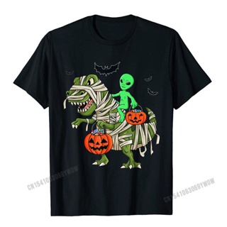 Halloween Alien Riding T Rex Funny Boys Women T-Shirt Camisas Men Custom Mens Top T-Shirts Prevailing Cotton Tees P_02