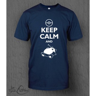 Pokemon Keep Calm and Sleep Tee Snorlax Pikachu  Men T Shirt_07