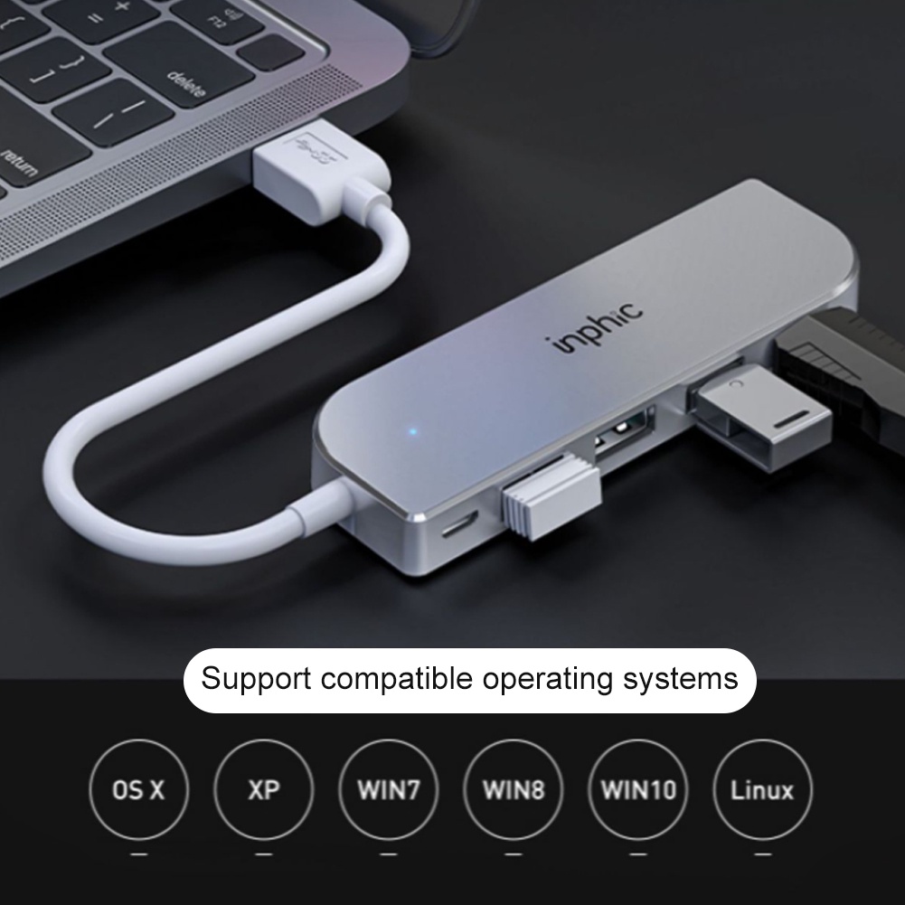 ฮับ USB ความเร็วสูง 4 พอร์ตฮับ USB 3.0 HUB Adapter สำหรับ PC แล็ปท็อปอุปกรณ์เสริมคอมพิวเตอร์
