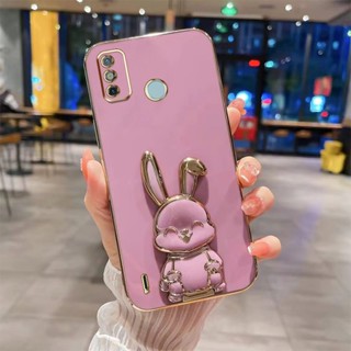 เคสโทรศัพท์มือถือ TPU ลายกระต่ายหน้ายิ้ม หรูหรา สําหรับ Tecno Spark 6 Go KE5j KE5k 2023