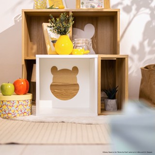 Koncept furniture กล่องโล่ง Disney รุ่น POOHCUBE-C สีขาว (52 x 30 x 35 ซม.)