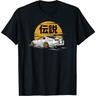 เสื้อยืด พิมพ์ลาย Yellow Moon JDM Legend สไตล์เรโทร สําหรับผู้ชาย