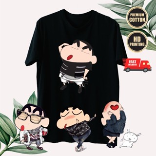 CRAYON SHIN CHAN CASUAL FASHION DOPE GRAPHIC ROUND NECK BLACK WHITE T-SHIRT 18 - 21_12