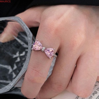 Maurice แหวนเปิด ประดับโบว์น่ารัก สไตล์เกาหลี ของขวัญ สําหรับผู้หญิง
