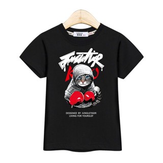 เสื้อยืดสำหรับเด็ก Muay Thai(มวยไทย) cat boy shirt