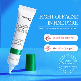 Bioaoua Salicylic Acid Acne Cream 20g BHA ครีมกําจัดสิวเสี้ยน สิวหัวดํา กระชับรูขุมขน