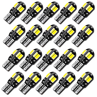 หลอดไฟสัญญาณจอดรถยนต์ W5W T10 LED 5730 8SMD 12V 194 168 2 5 10 ชิ้น