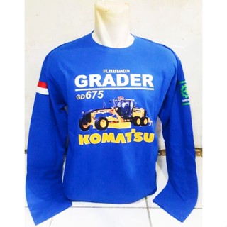 Komatsu GD675 เสื้อยืดแขนยาว พิมพ์ลายสกรีน DTF