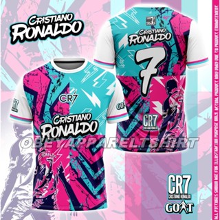 เสื้อยืด พิมพ์ลาย Cristiano Ronaldo The Goat Sublimation สําหรับผู้ชาย | Baju CR7