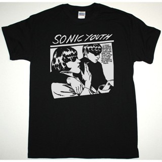 เสื้อยืดชาย เสื้อยืดผ้าคอตตอน เสื้อยืดผ้าหนา เสื้อยืดผ้านิ่ม Sonic Youth Goo เสื้อยืดสีดำสำหรับผู้ชาย tshirt แขนสั้น ผ้า