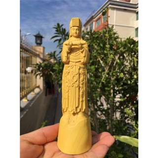 รูปปั้นไม้แกะสลัก Mazu God Meizhou Poseidon Heavenly Virgin Mary ขนาด 15 ซม. สําหรับตกแต่งบ้าน