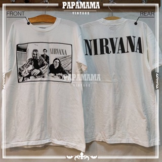 [ NIRVANA ] bootleg tag Giant USA. เนอร์วาน่า เสื้อวง เสื้อทัวร์ เสื้่อวินเทจ papamama vintage