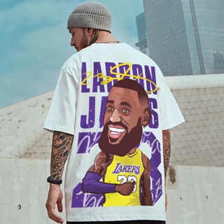 Summer Street Hip-Hop James Printed Short-Sleeved T-Shirt Men Women Trendy American Casual Loose All-Match Teenager_03