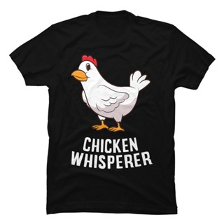 P1 Chicken Whisperer Cute Chic Farm Art Funny Gift Black T-Shirt_02