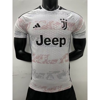 [Player Version] 2324 ใหม่ เสื้อยืดแขนสั้น ผ้าแจ็คการ์ด ลายนักฟุตบอล Juventus สีขาว คุณภาพสูง