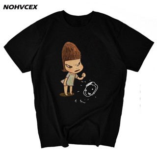 oversize T-shirt ใหม่ เสื้อยืด ผ้าฝ้าย พิมพ์ลาย Yoomo Nara สําหรับผู้ชาย S-5XL