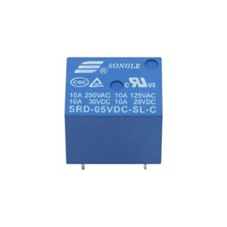 DC 5V 12V 24V SONGLE Power รีเลย์ SRD-05VDC-SL-C PCB ประเภท SRD-12VDC-SL-C PCB ประเภท