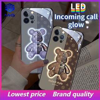 Mg TIKTOK เคสโทรศัพท์มือถือ LED ลายหมี สําหรับ iPhone 14Promax 14plus 13Promax 12ProMax 7plus 8plus XR XS X XSMAX 11ProMax 11pro