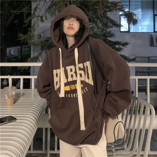 SOLIKE*M-2XL Women Korean Print Long Sleeves Hoodie Oversized Coat