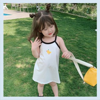 Girls striped suspender dress girls baby dress Korean style summer new childrens clothing childrens thin dress summer fashion