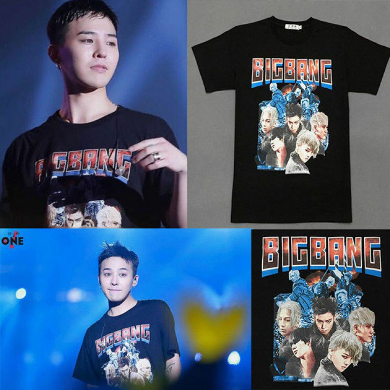 '' ใหม่เอี่ยม''KPOP Bigbang พิมพ์เสื้อ BIGBANG G-DRAGON กับแฟนเสื้อยืดบุคลิกภาพแฟชั่นแขนสั้น